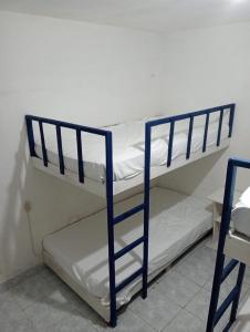 a couple of bunk beds in a room at Rhinos House in Cozumel
