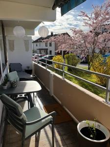 Balkoni atau teres di Ferienwohnung AllgäuSchatz in Stadtnähe Kempten