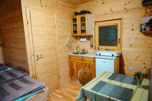 Kuchyň nebo kuchyňský kout v ubytování Glamping Gril