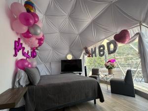 Χώρος καθιστικού στο Glamping Finca El Pedregal
