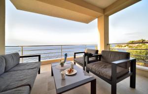 a living room with a view of the ocean at Beautiful Home In Blato With Wifi in Blato