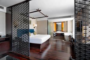 Koupelna v ubytování SSAW Boutique Hotel Hefei Intime Centre
