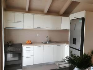 Kuchyň nebo kuchyňský kout v ubytování VISTA DI MARE 3