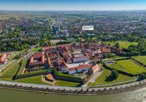 an aerial view of the city of brasov at Premium DC Apartment Osijek in Osijek