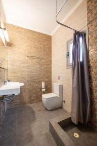 a bathroom with a toilet and a sink at White House Apartment in Kalami