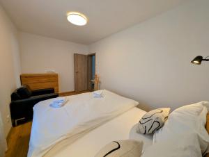 Posteľ alebo postele v izbe v ubytovaní Rodinné apartmány Dobrné