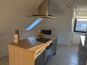 Kuchyň nebo kuchyňský kout v ubytování Ferienwohnung Stollburgblick