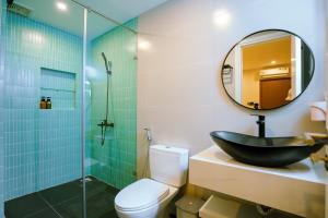 Koupelna v ubytování Ngọc Minh Châu Hotel