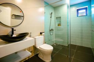 Koupelna v ubytování Ngọc Minh Châu Hotel