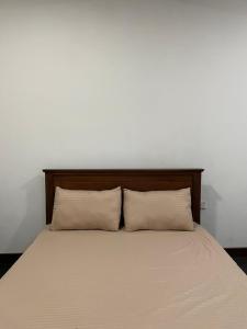 a bed with two white pillows in a bedroom at Misty Mountain Lodge in Kegalle