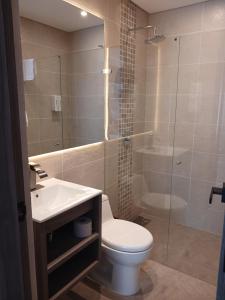 Koupelna v ubytování Hotel Santino