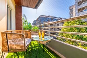 Modern Apartments in Puerto Madero的阳台或露台