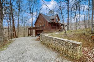 a log house on a hill in the woods at Other Side of the Mountain in New Tazewell