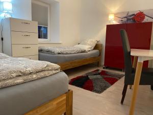 Postel nebo postele na pokoji v ubytování Ferienwohnung Kim