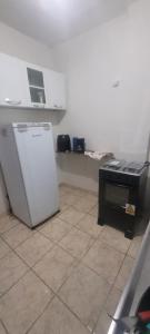 Maravilhosa Kitnet 10 min da praia的厨房或小厨房