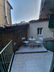 En balkon eller terrasse på La Casina Verde