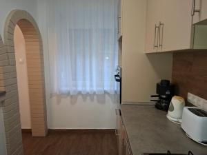 Kuchyňa alebo kuchynka v ubytovaní Ilona Apartmanház