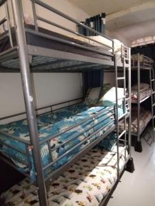 a couple of bunk beds in a room at Dortoir en partage lit individuel in Bagnols-sur-Cèze