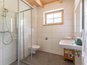 Koupelna v ubytování Chalet Amsel