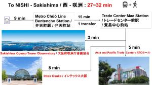 Galerija fotografija objekta EXPO 22 min,24 min to MINAMI-Namba-Dotonbori,Shinsaibashi,AMERICAMURA,Grand Kagetsu,26 min to MINAMI-Nippombashi-Kuromon Market,National Bunraku,13 min to NISHI-Osakako-KAIYUKAN,Santa Maria,LEGOLAND,Tempozan Ferris,Tempozan Marketplace,Park u gradu 'Osaka'