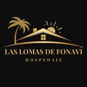 a logo for a house with a palm tree at Las lomas de Fonavi in Tarapoto