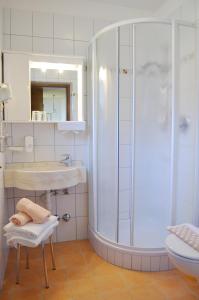 Koupelna v ubytování Hotel Karin