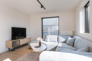 TV a/nebo společenská místnost v ubytování Maison Ariël