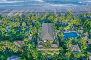 an aerial view of the resort and the ocean at Legian Beach Hotel in Legian