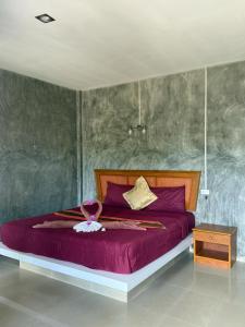 Postel nebo postele na pokoji v ubytování Lanta natural hut garden