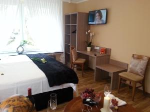 TV a/nebo společenská místnost v ubytování Hotel Zum Berggarten