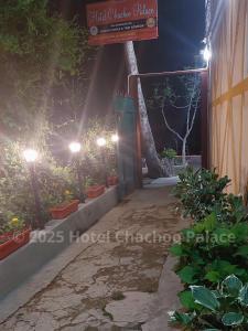 Taman di luar Hotel Chachoo Palace