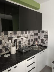 A kitchen or kitchenette at Apartman Petreš