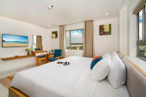 Ocean Bliss Hotel - Free Sauna客房内的一张或多张床位