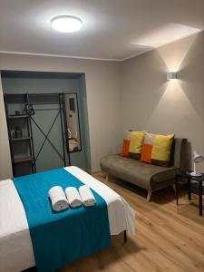 Postel nebo postele na pokoji v ubytování San Lorenzo Apartment