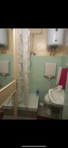 une salle de bains avec douche, toilettes et lavabo dans l'établissement carlotta&paola, à Borgata Sestriere