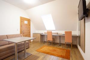TV a/nebo společenská místnost v ubytování Landhotel Zellerhof
