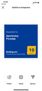 Certifikát, hodnocení, plakát nebo jiný dokument vystavený v ubytování PARADAJS City Center Apartments - 24h self check-in & free private parking