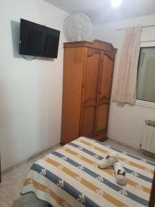 Łóżko lub łóżka w pokoju w obiekcie Pension A Barca