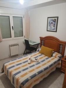 Łóżko lub łóżka w pokoju w obiekcie Pension A Barca