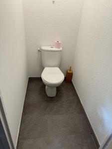 baño con aseo y papel higiénico en Appartement, Cozy trois, en Toulouse