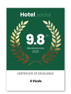 Certifikát, ocenenie alebo iný dokument vystavený v ubytovaní Il Vicolo