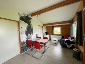 Χώρος καθιστικού στο KOEle Lodge, Loeigoed overnachten