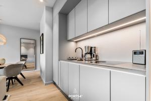 Eldhús eða eldhúskrókur á Waterfront Suite List auf Sylt
