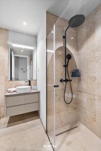 Baðherbergi á Waterfront Suite List auf Sylt