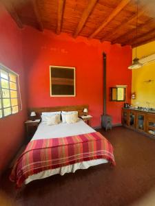 Cabañas Taos Pueblo客房内的一张或多张床位