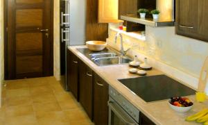 A kitchen or kitchenette at Exensian Villas & Suites