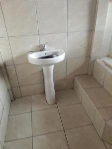 een badkamer met een wastafel en een toilet bij Ekuhlaleni in Randfontein