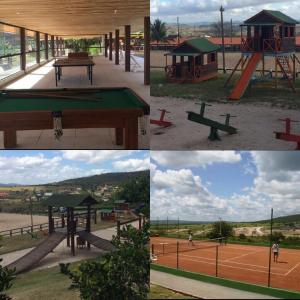 a collage of four pictures of a playground at FLAT MONTE CASTELO - Flat10 Mod04 in Sairé