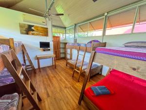 TV a/nebo společenská místnost v ubytování Hotel Delfines Puerto Jimenez