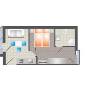 - łazienkę z umywalką w obiekcie Silver Lelle Apartman Balatonlelle w mieście Balatonlelle